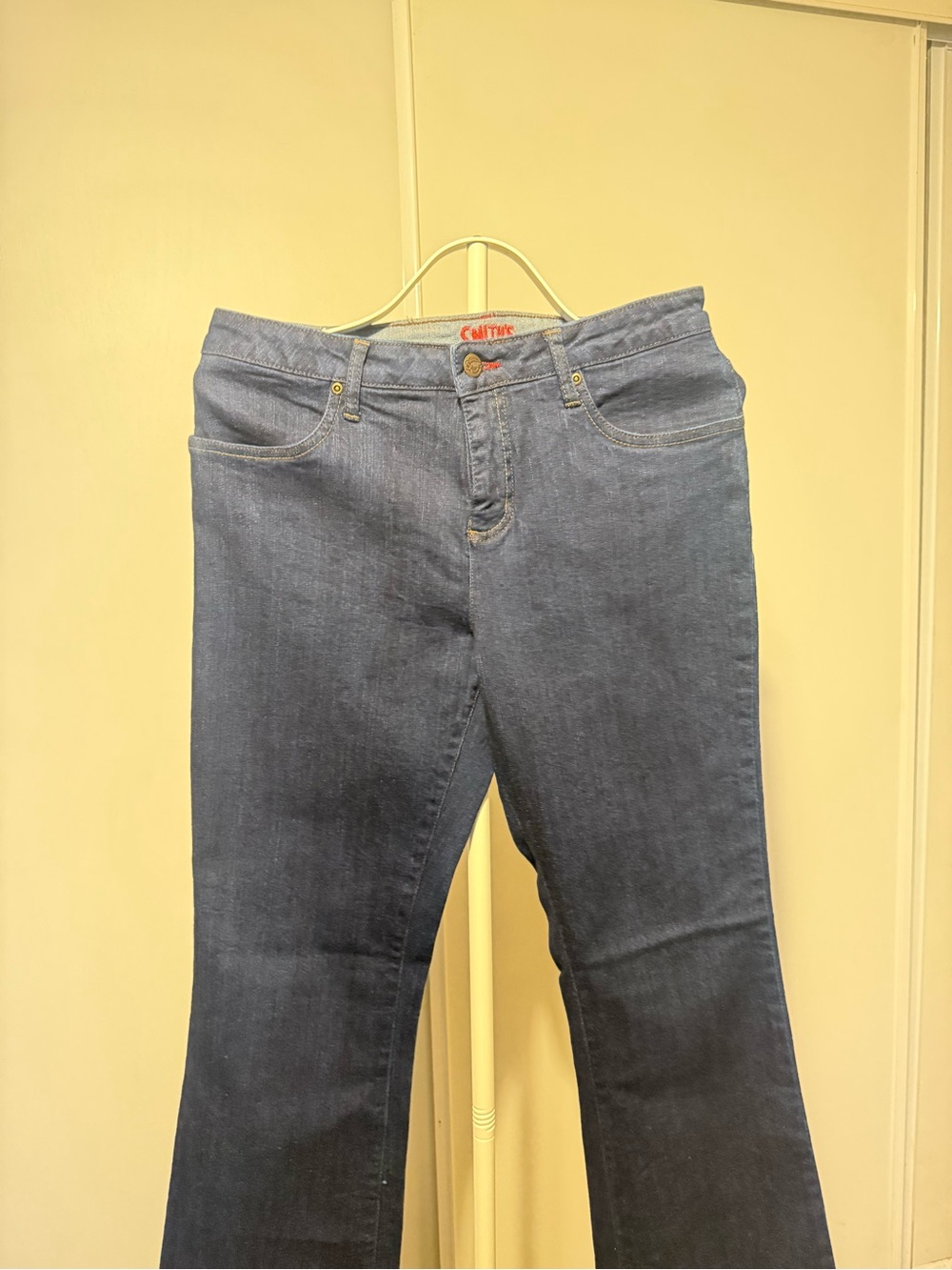 SMITHS Dungarees Dark Blue Flare Jeans